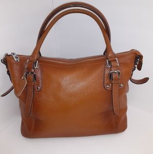 Heshe Leather Tote bag, handle bag.